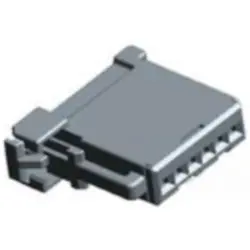 Socket, unequipped, 6 pole, straight, 1 row, black, 1438156-3
