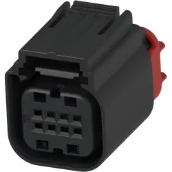 Socket, unequipped, 8 pole, straight, 2 rows, black, 1411001-1