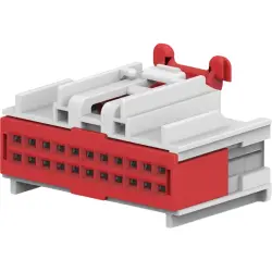 Socket, unequipped, 22 pole, straight, 2 rows, natural, 1420011-3