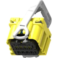 Socket, unequipped, 24 pole, angled, 3 rows, yellow, 2098923-5