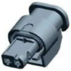Socket, unequipped, 2 pole, straight, 1 row, black, 1-1670915-1