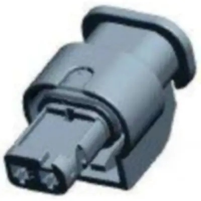Socket, unequipped, 2 pole, straight, 1 row, black, 1-1670915-1 - 1