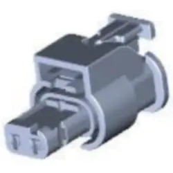 Socket, unequipped, 2 pole, straight, 1 row, black, 1-1718643-1