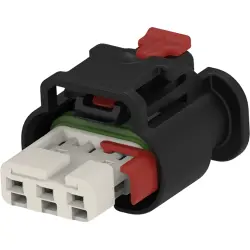 Socket, unequipped, 3 pole, straight, 1 row, black, 1488991-6