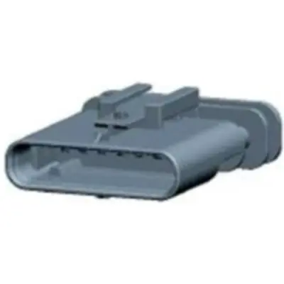 Plug, unequipped, 8 pole, straight, 1 row, black, 1-1703506-1 - 1