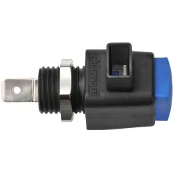 Quick pressure clamp, 12.5 mm, blue, 300 V, 16 A, faston plug, nickel-plated, ESD 798 / BL