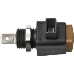Quick pressure clamp, 12.5 mm, brown, 300 V, 16 A, faston plug, nickel-plated, ESD 798 / BR