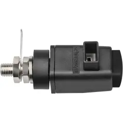 Quick pressure clamp, black, 300 V, 16 A, solder connection/cable lug, nickel-plated, SDK 800 / SW