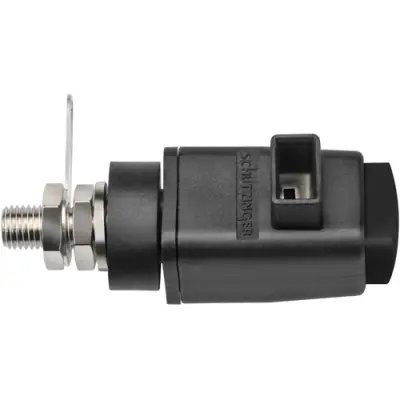 Quick pressure clamp, black, 300 V, 16 A, solder connection/cable lug, nickel-plated, SDK 800 / SW - 1