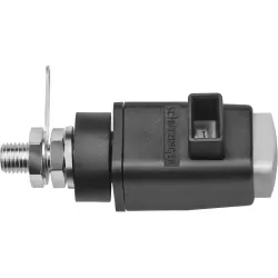 Quick pressure clamp, gray, 300 V, 16 A, solder connection/cable lug, nickel-plated, SDK 800 / GR