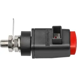 Quick pressure clamp, red, 300 V, 16 A, solder connection/cable lug, nickel-plated, SDK 800 / RT