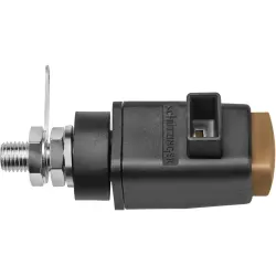 Quick pressure clamp, brown, 300 V, 16 A, solder connection/cable lug, nickel-plated, SDK 800 / BR