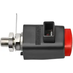 Quick pressure clamp, red, 300 V, 16 A, solder connection/cable lug, nickel-plated, SDK 801 / RT