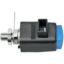 Quick pressure clamp, blue, 300 V, 16 A, solder connection/cable lug, nickel-plated, SDK 801 / BL