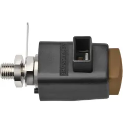 Quick pressure clamp, brown, 300 V, 16 A, solder connection/cable lug, nickel-plated, SDK 801 / BR