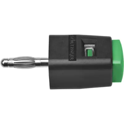 Quick pressure clamp, 4 mm, green, 30 VAC/60 VDC, 16 A, 4 mm plug, nickel-plated, SDK 502 / GN - 1
