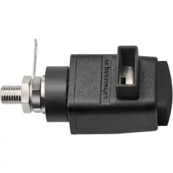 Quick pressure clamp, black, 300 V, 16 A, solder connection/cable lug, nickel-plated, SDK 5230 / SW