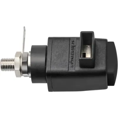 Quick pressure clamp, black, 300 V, 16 A, solder connection/cable lug, nickel-plated, SDK 5230 / SW - 1