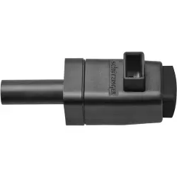 Quick pressure clamp, 4 mm, black, 300 V, 16 A, 4 mm plug, nickel-plated, SDK 799 / SW
