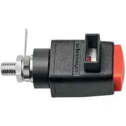 Quick pressure clamp, red, 300 V, 16 A, solder connection/cable lug, nickel-plated, SDK 5230 / RT