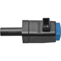 Quick pressure clamp, 4 mm, blue, 300 V, 16 A, 4 mm plug, nickel-plated, SDK 799 / BL