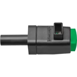 Quick pressure clamp, 4 mm, green, 300 V, 16 A, 4 mm plug, nickel-plated, SDK 799 / GN