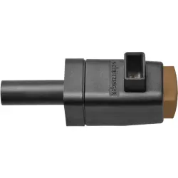 Quick pressure clamp, 4 mm, brown, 300 V, 16 A, 4 mm plug, nickel-plated, SDK 799 / BR