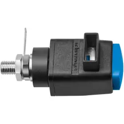 Quick pressure clamp, blue, 300 V, 16 A, solder connection/cable lug, nickel-plated, SDK 5230 / BL