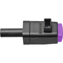 Quick pressure clamp, 4 mm, purple, 300 V, 16 A, 4 mm plug, nickel-plated, SDK 799 / PVI