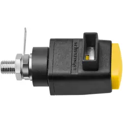 Quick pressure clamp, yellow, 300 V, 16 A, solder connection/cable lug, nickel-plated, SDK 5230 / GE