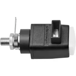 Quick pressure clamp, white, 300 V, 16 A, solder connection/cable lug, nickel-plated, SDK 5230 / WS
