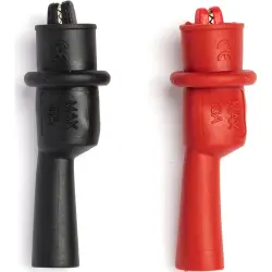 Crocodile clips, red/black, PAN KK15
