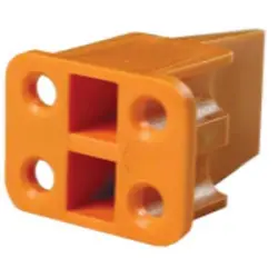 Socket, unequipped, 4 pole, straight, 2 rows, orange, WP-4S