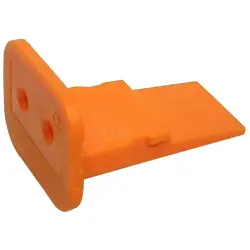 Socket, 2 pole, straight, 1 row, orange, W2S