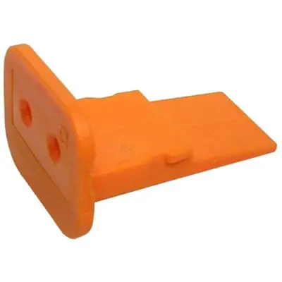 Socket, 2 pole, straight, 1 row, orange, W2S - 1