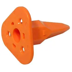 Socket, 3 pole, straight, orange, W3S