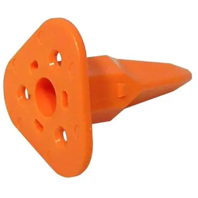 Socket, 3 pole, straight, orange, W3S - 1