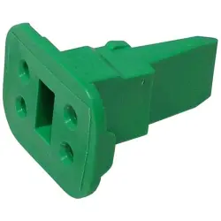 Socket, 4 pole, straight, 2 rows, green, W4S-P012