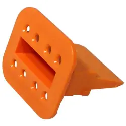 Socket, 8 pole, straight, orange, W8S