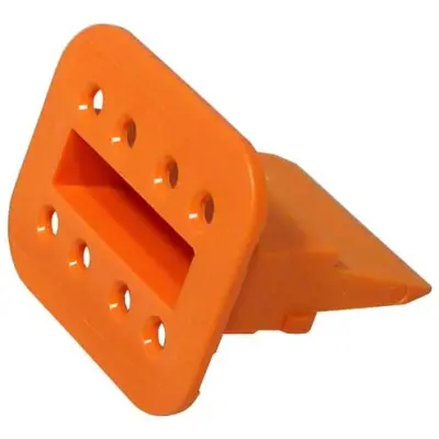 Socket, 8 pole, straight, orange, W8S - 1