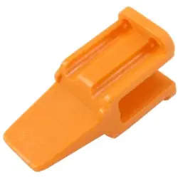 Socket, 4 pole, straight, 2 rows, orange, WM-4S