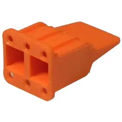 Socket, 6 pole, straight, 2 rows, orange, WM-6S