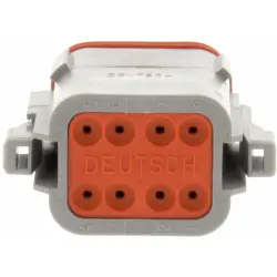 Socket, 8 pole, straight, 2 rows, gray, DT06-08SA
