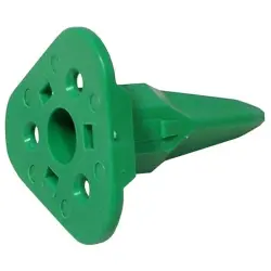 Plug, unequipped, 3 pole, straight, 3 rows, green, W3S-P012