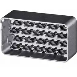Plug, unequipped, 120 pole, straight, yellow, 178413-7