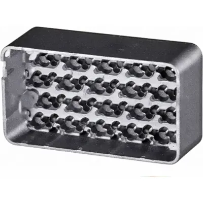 Plug, unequipped, 120 pole, straight, yellow, 178413-7 - 1