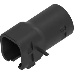 Plug end housing, black, 6 poles, for automotive connector, 1028-011-0605