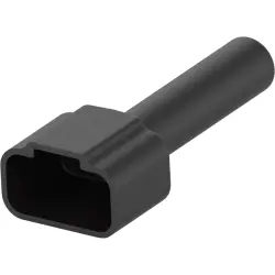Sleeve, black, 12 poles, for automotive connector, DTM12P-BT-BK
