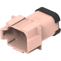 Pin housing, brown, 8 poles, for DEUTSCH DT series, DT04-08PD-CE01