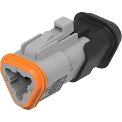 Socket housing, gray, 3 poles, for DEUTSCH DT series, DT06-3S-E008